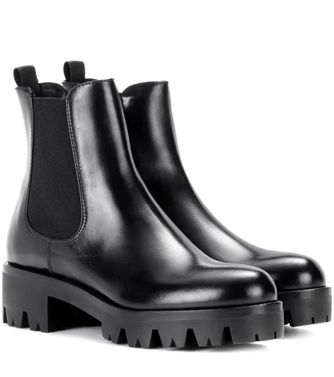 prada black boots women's